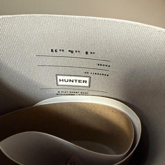 Hunter Woman’s Original Gray Play Short Rain Boots- Size 8M - Picture 10 of 10